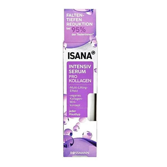 Isana Pro-Collagen Energy Boost Facial Serum: Reduce Wrinkles, Vegan Anti-Aging Skincare, Radiant Skin (1 fl oz)