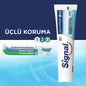 Signal Triple Protection Toothpaste with Fluoride - Natural Whitening, Mint Flavor - 4.06 fl oz