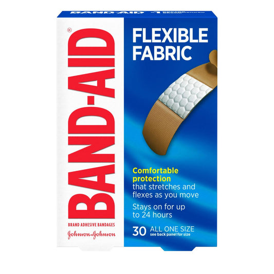 Band Aid All One Size Flexible Fabric Adhesive Bandages 30Ea Box