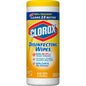 Clorox Disinfecting Wipes, 7 X 8, Crisp Lemon, 35/Canister