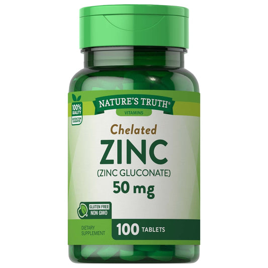 Nature's Truth  Chelated 50 Mg Zinc 100 Tablets