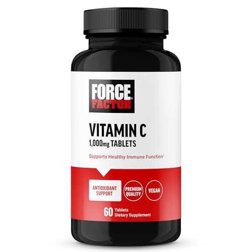 Force Factor® Vitamin C – High-Potency Immune Support (1,000 mg, 60 Tablets)