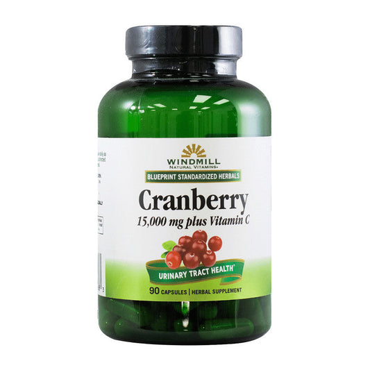 Windmill® Cranberry Plus Vitamin C – 15,000 mg (90 Capsules)