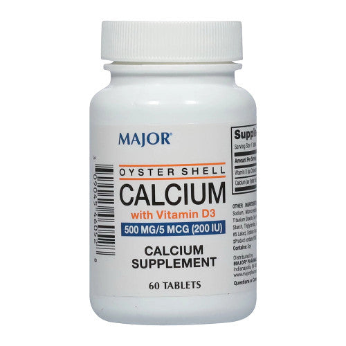 Major Oyster Shell Calcium 500 Mg With Vitamin D