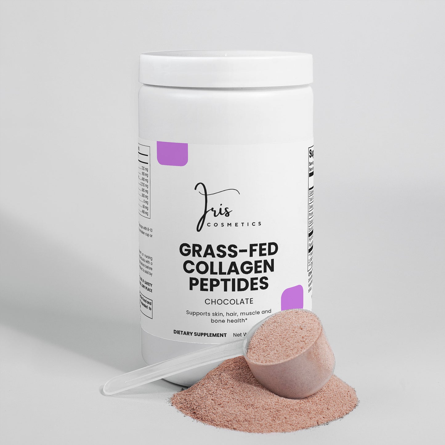 Iris Cosmetics Grass-Fed Collagen Peptides Powder (Chocolate)