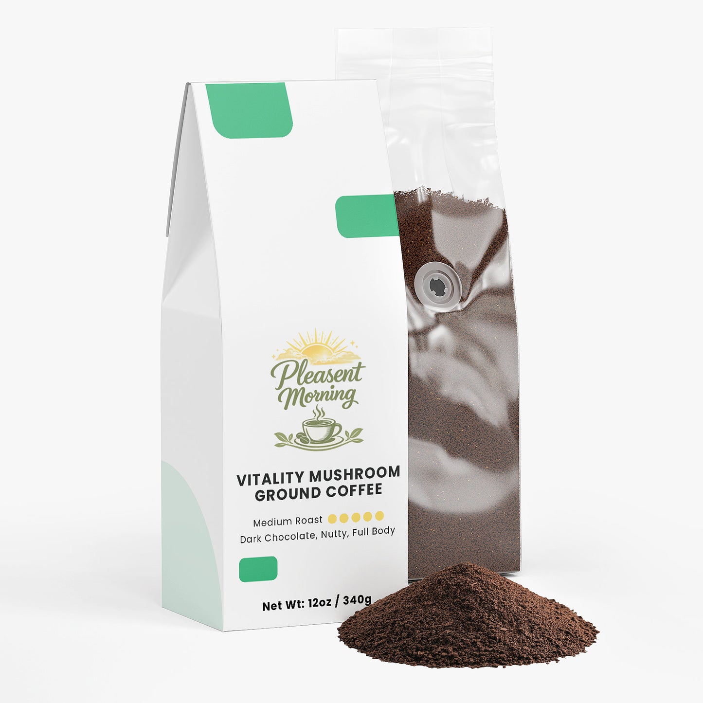 Pleasent Morning Vitality Mushroom Coffee (Medium Roast)