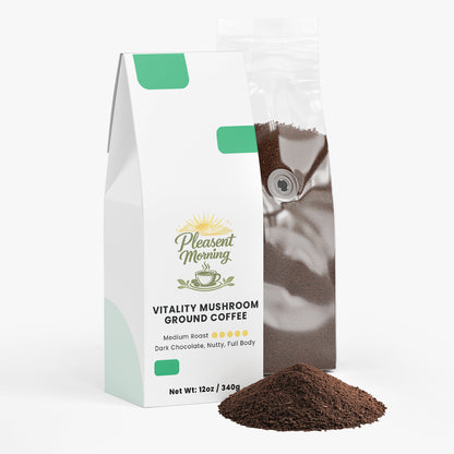 Pleasent Morning Vitality Mushroom Coffee (Medium Roast)