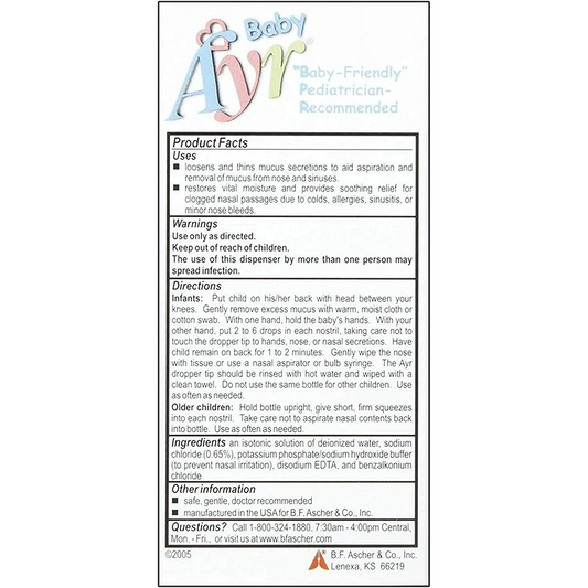 Ayr Baby Saline 0.65 30Ml  Nsl Drop