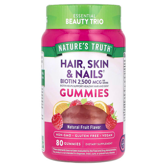 Nature's Truth Hair Skin & Nails Gummies  Fruit 89 Ct