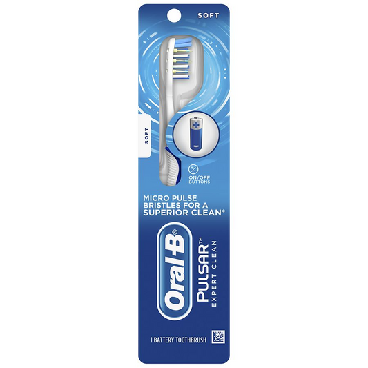 Oral-B Pulsar Expert Clean Battery Powered Toothbrush – Soft Bristles