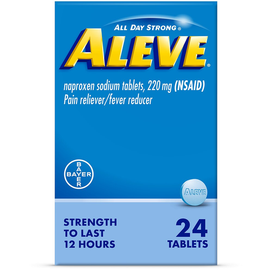 Aleve Pain Reliever & Fever Reducer Naproxen Sodium Tablets 24T 6ct