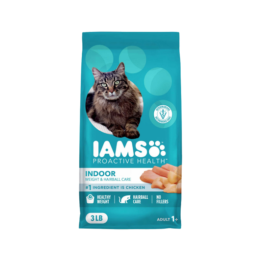 IAMS Proactive Health Indoor Weight & Hairball Care Adult Dry Cat Food (3lb)