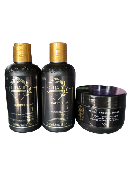 KB HAIR MOROCCAN  KERATIN SMOOTHING TREATMENT KIT 300ml (10fl 0z).