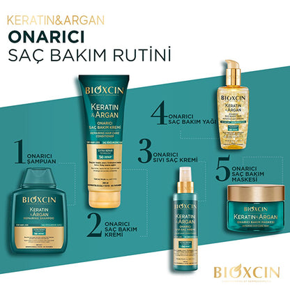 Bioxcin Keratin & Argan Hair Care Oil - Nourishing, Repairing, and Moisturizing for Damaged Hair
