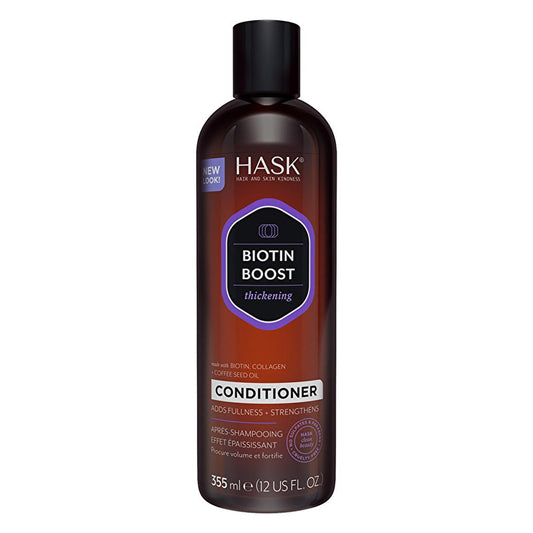 Hask Biotin Boost Volumizing Hair Conditioner: Thicken Fine Hair, Sulfate & Paraben-Free, Collagen & Coffee Enriched - Enhanced Shine & Growth