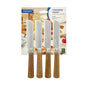 Ideenwelt Acacia Wood Breakfast Knife Set - 4 Stainless Steel Spreaders | FSC Certified Wooden Handle Knives
