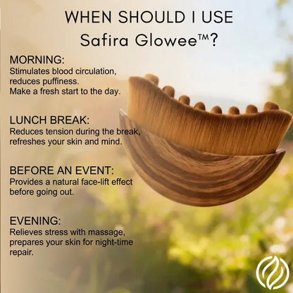 Safira Glowee™ Facial Massage Comb - Lymphatic Drainage & Glow Boosting Face Massager