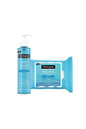 Neutrogena Hydro Boost Water Gel Cleanser 200 ml And Make Up Remover Wipes 25 Pcs
