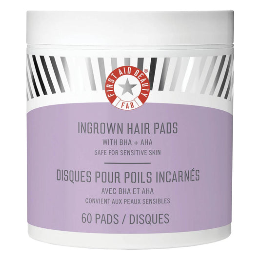 Ingrown Hair Pads with BHA & AHA: Exfoliating Treatment for Razor Bumps & Ingrown Hair Prevention - Glycolic & Salicylic Acid for Smooth Skin