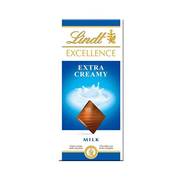 Lindt Excellence Milk Extra Creamy Chocolate Bar - Rich & Creamy 100g Premium Milk Chocolate