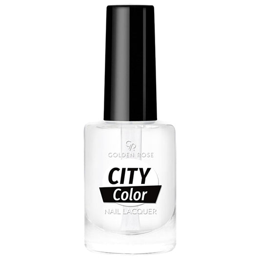 Golden Rose City Color Nail Lacquer - Clear, Long-Lasting Formula for Natural Nail Look