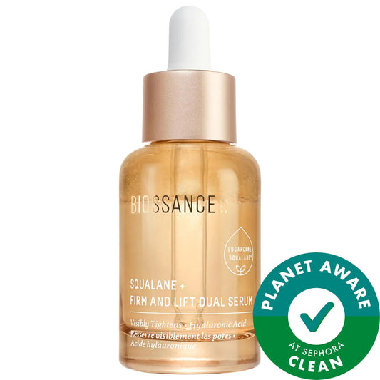 Firm & Lift: Hydrating Dual Facial Serum with Hyaluronic Acid & Squalane - Anti-Aging, Wrinkle Reduction, Vegan & Cruelty-Free Skincare