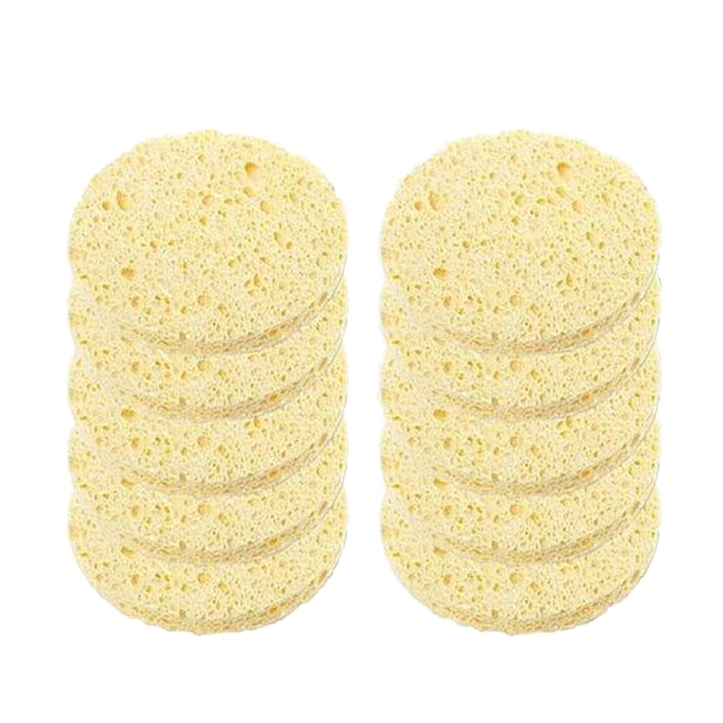 Claris Natural Facial Cleansing Sponges - Gentle, Eco-Friendly, 10-Pack C-61302