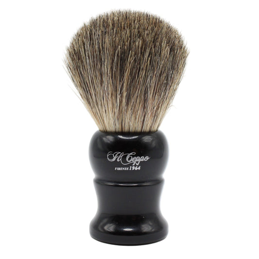 Il Ceppo Black Handle Pure Badger Bristle Shave Brush