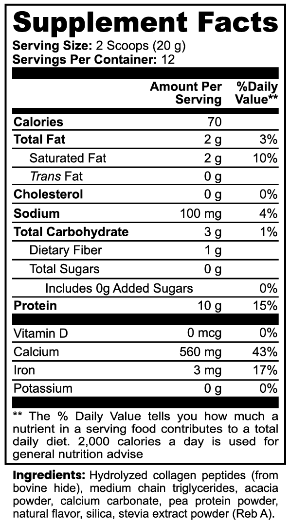 Iris Cosmetics Grass-Fed Collagen Creamer (Vanilla)