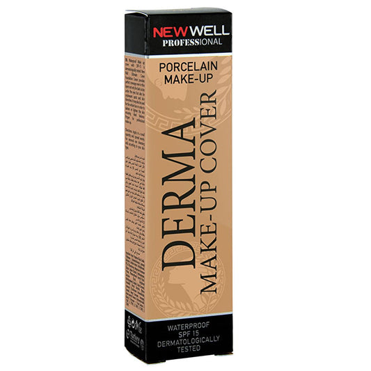 New Well Derma Cover Foundation Makeup - High Coverage, SPF 15, Water Resistant - Foundation Makeup