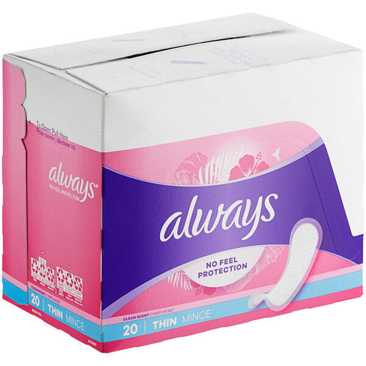 Always Scented Regular Thin Pantiliner - 20 Count Per Pack