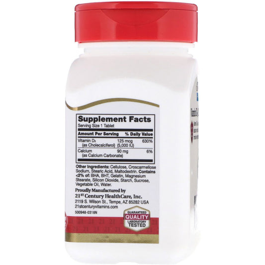 21st Century Vitamin D3, 5000 110 Ct