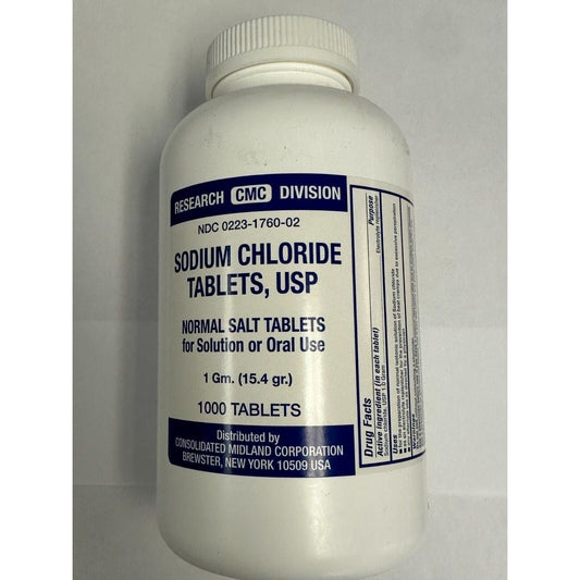 Sodium Chloride USP (1 Gram) – 1,000 Tablets