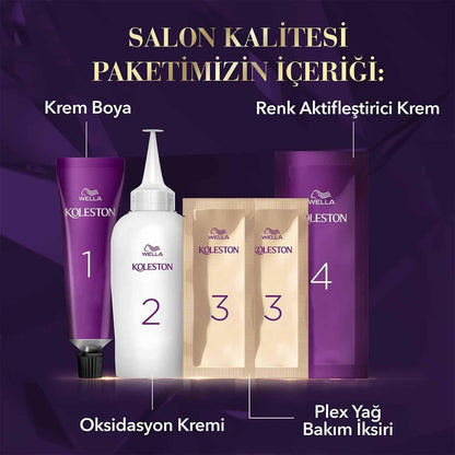 Wella Koleston Supreme 5/4 Light Chestnut Hair Dye: 100% Gray Coverage, Long Lasting Vibrant Brunette Color with Oil Elixir for Shine & Strength
