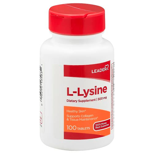 Leader™ L-Lysine 500 mg – Essential Amino Acid Support (Tablets)