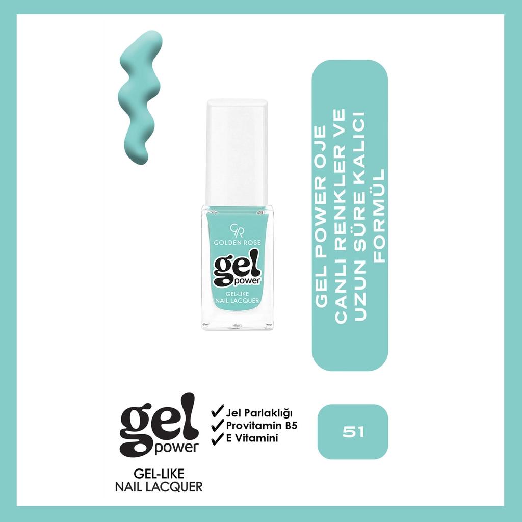 Golden Rose Power Gel Like Nail Polish No. 51 Glossy Finish