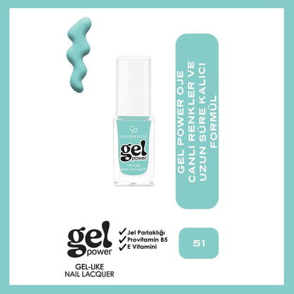 Golden Rose Power Gel Like Nail Polish No. 51 Glossy Finish