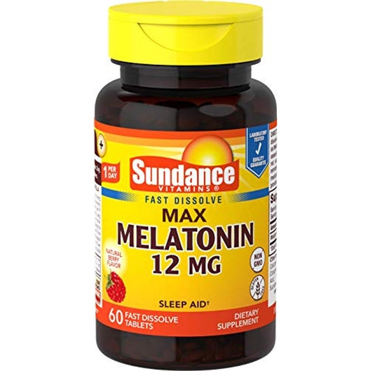 Sundance Vitamins® Melatonin – 12 mg Tablets