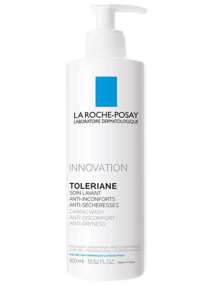La Roche Posay Toleriane Caring Wash Cleansing Gel for Sensitive Skin - 400ml, Niacinamide & Ceramide Enriched