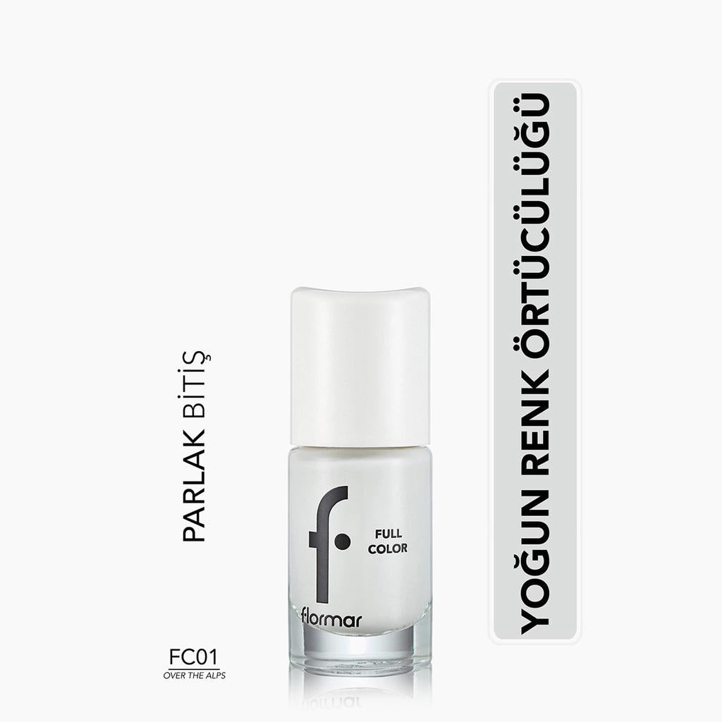 Flormar Full Color High-Pigment Nail Polish FC01 Over The Alps