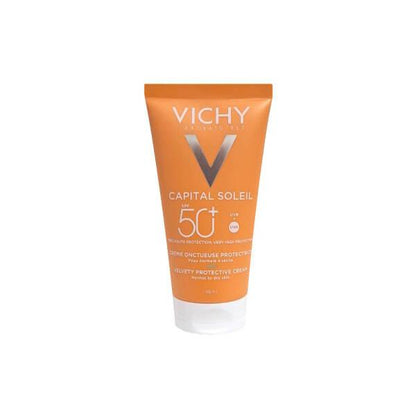 Vichy Capital Soleil SPF50+ Velvety Sunscreen Cream for Normal to Dry Skin - 1.69 fl oz, Paraben-Free, Water-Resistant