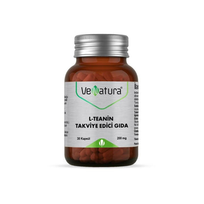 Venatura L-Theanine 200mg Capsules for Relaxation and Stress Relief - Dietary Supplement for Adults and Teens