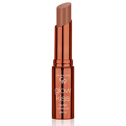 Golden Rose Glow Kiss Tinted Lip Balm: Vegan SPF 15 Moisturizing Lip Care with Shea Butter, Adds Natural Color & Sun Protection