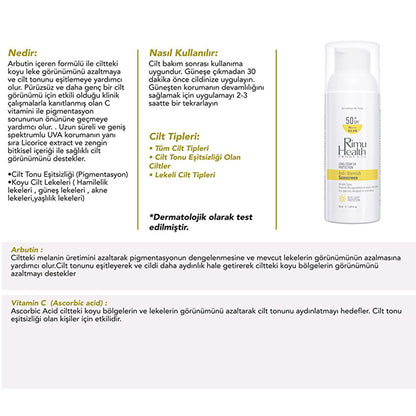 Rimu Health Arbutin & Vitamin C Sunscreen: Even Skin Tone, Reduce Dark Spots & UVA Protection - 50ml
