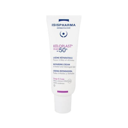 Isis Pharma Keloplast Scars SPF50+ Cream - Non-Greasy Scar Repair with High Sun Protection