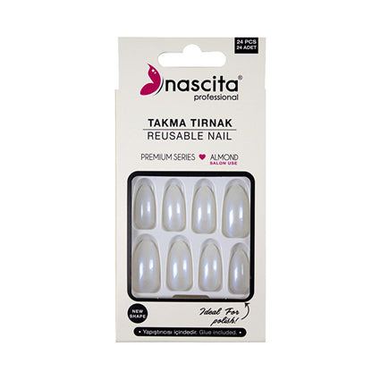 Nascita Hologram Artificial Nails: 24 Reusable Press On Fake Nails for Easy, Glamorous Nail Enhancements