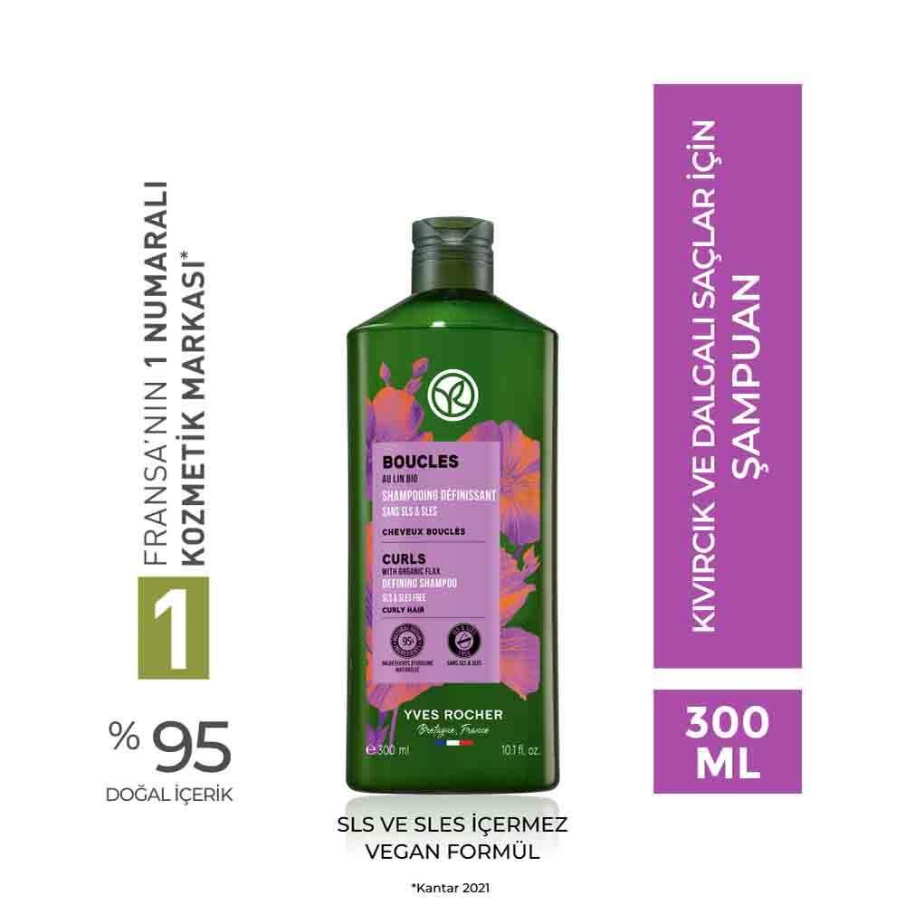 Bukle - Curly Hair Shampoo for Definition & Nourishment, Sulfate-Free, Organic Flaxseed & Agave, 48hr Curl Definition - Boucles