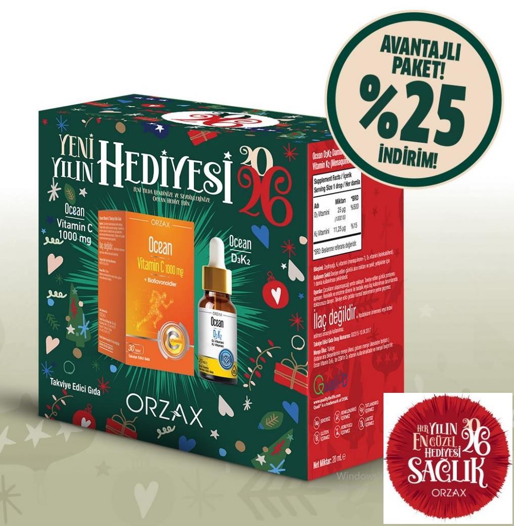 Ocean New Year Gift Vitamin C Tablets & D3K2 Drops Set