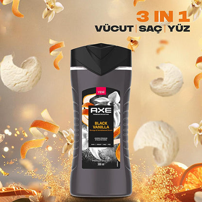 Axe Black Vanilla 3-in-1 Shower Gel for Body, Hair & Face 300 ml
