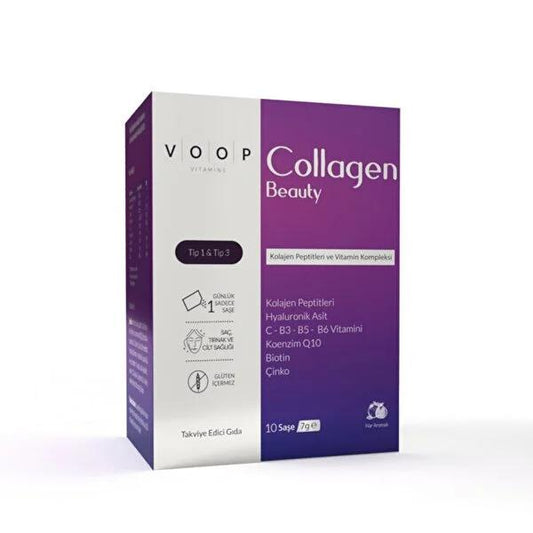 Voop Collagen Supplement for Anti-Aging, Skin Health, and Hair & Nail Care - Gluten-Free, 5500mg Hydrolyzed Collagen Peptides